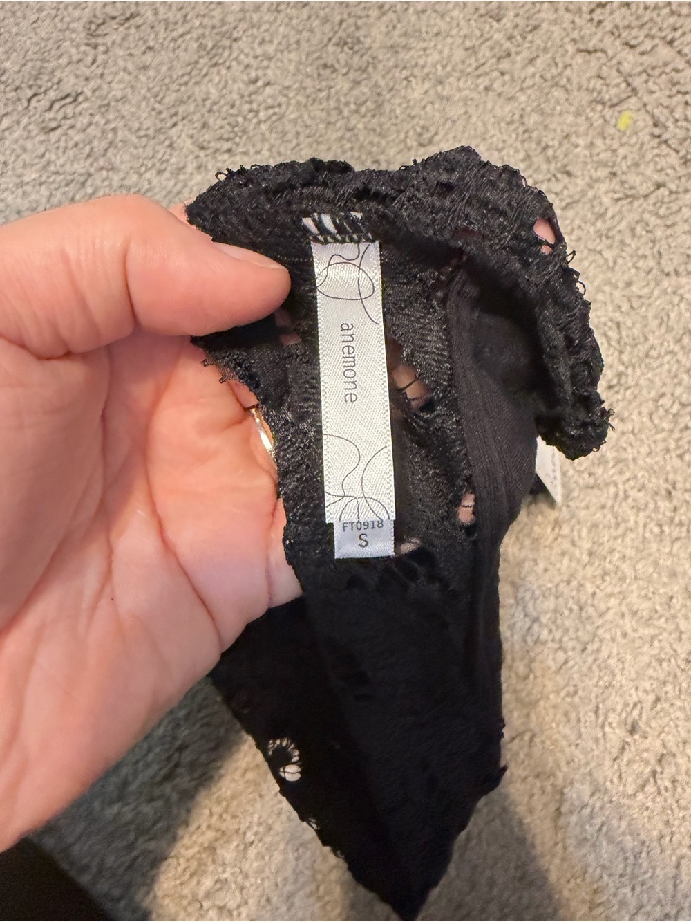 Anemone Black Lace Longline Bralette - Picture 3 of 4